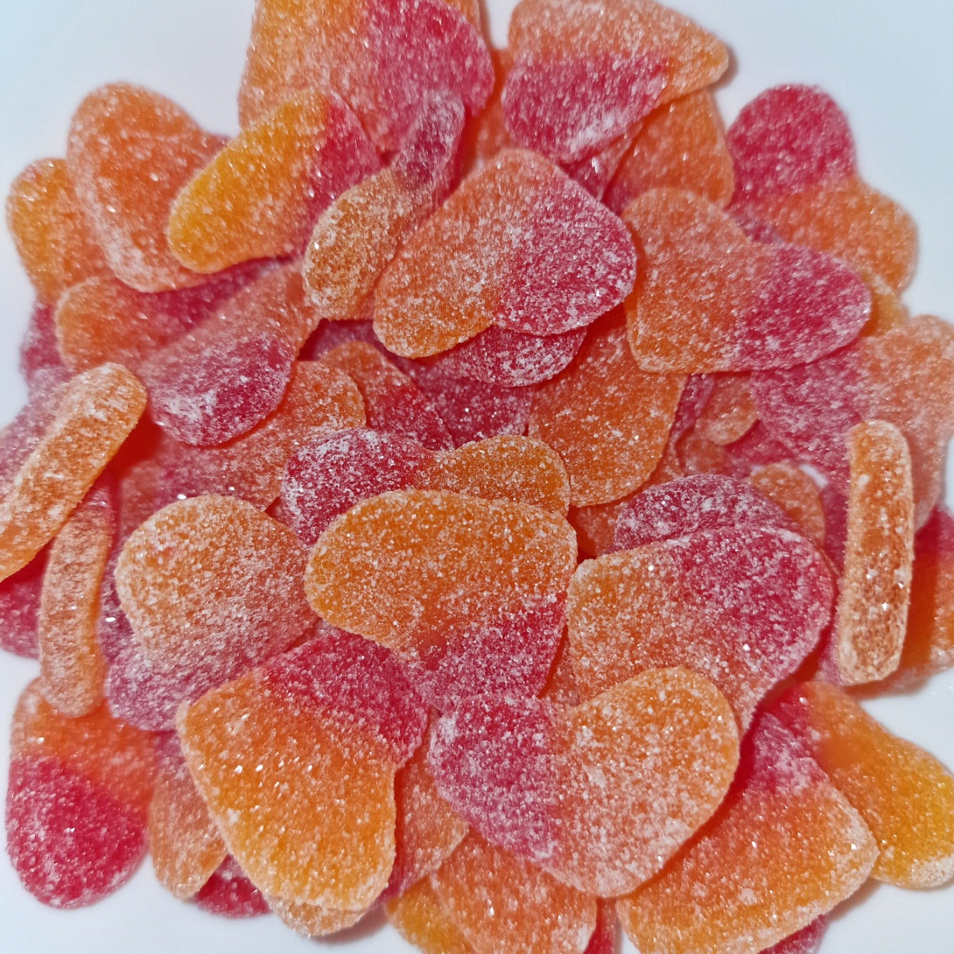 Fizzy Peach Hearts