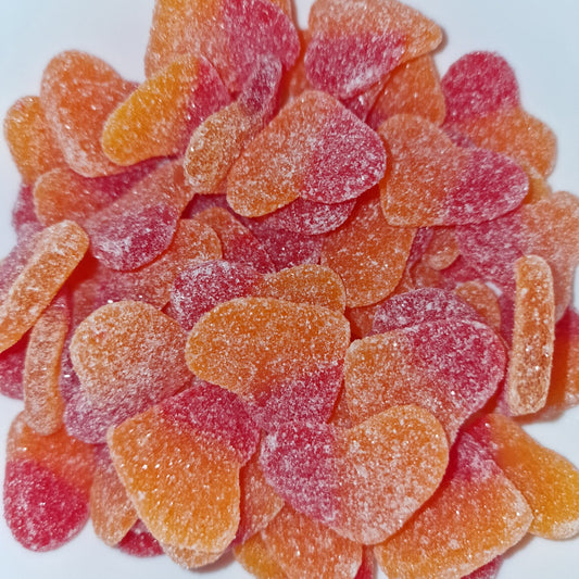 Fizzy Peach Hearts