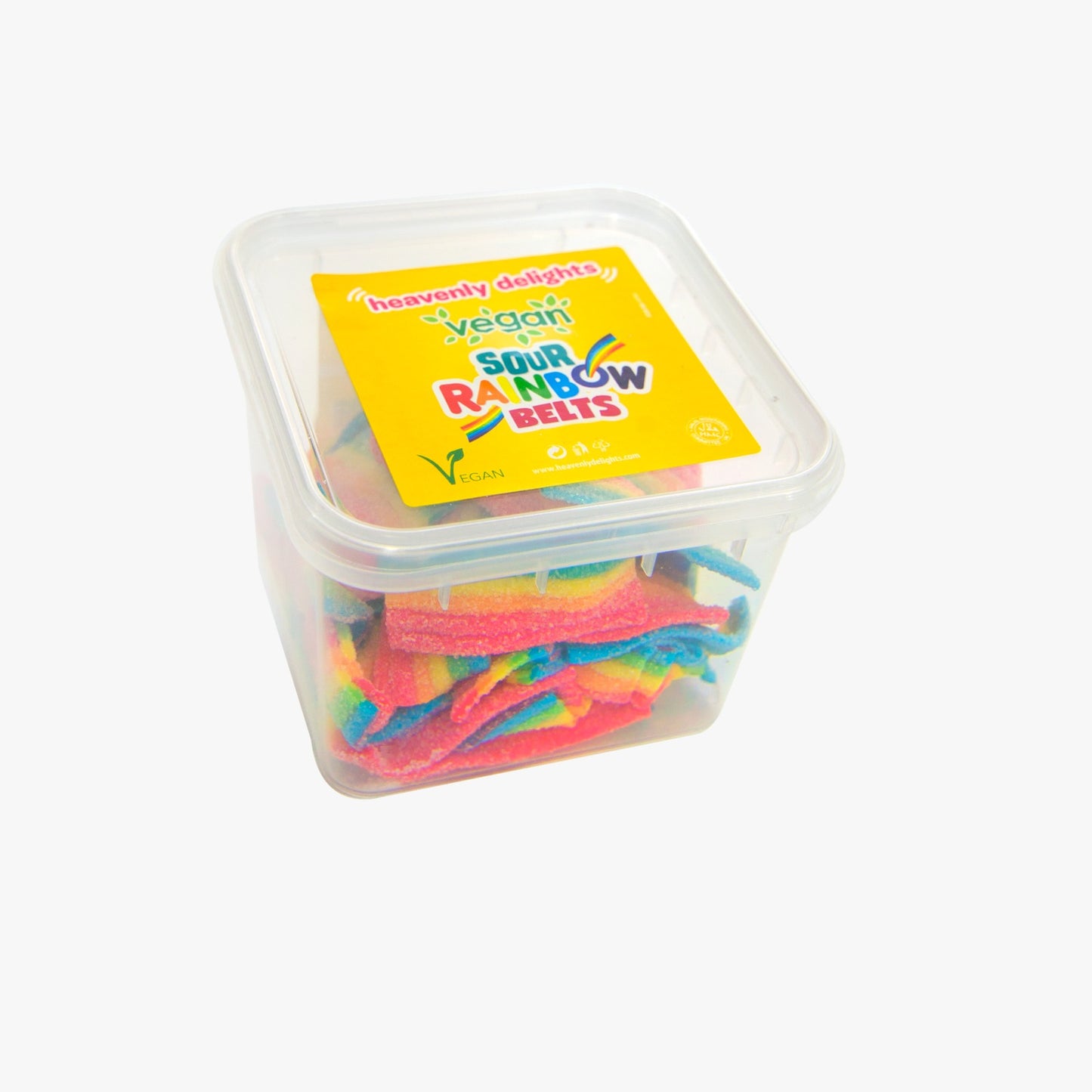 Vegan Sour Rainbow Belts 140g Tub