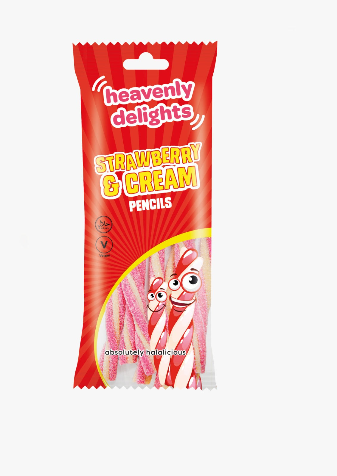 Strawberery & Cream Pencils 75g pose