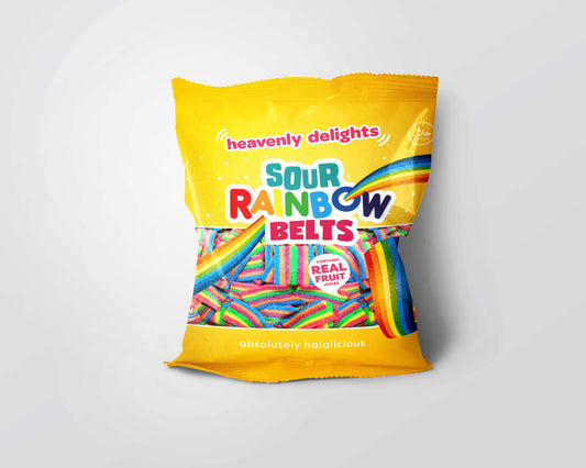 Sour Rainbow Belts 70g Pose